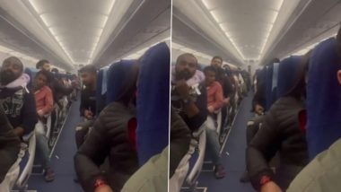 Turbulence on IndiGo's Delhi-Srinagar flight Viral Video: खराब वातावरणामुळे इंडिगो च्या विमानाला आकाशात जोरदार झटके; प्रवाशांसाठी ठरला खतरनाक अनुभव (Watch Video)