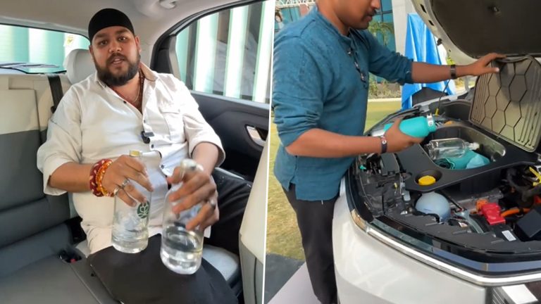 Tata Punch EV Bonnet Useful To Hide 'Liquor': टाटा पंच ईव्ही बोनेटमधील जागेचा हटके वापर, व्हिडिओ व्हायरल, पोलीस कारवाईची शक्यता