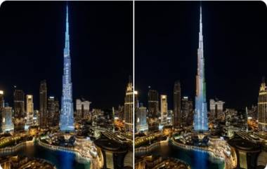 Indian Flag On Burj Khalifa: पंतप्रधान नरेंद्र मोदी यांचा दुबई दौरा;  'गेस्ट ऑफ ऑनर - रिपब्लिक ऑफ इंडिया' संदेशाने उजळून निघाली बुर्ज खलिफा