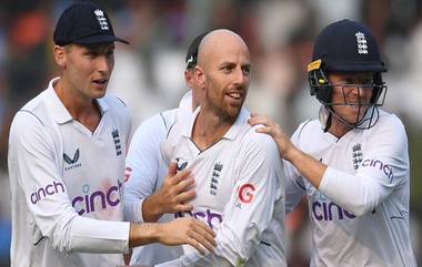 Jack Leach Ruled Out Test Series vs IND: इंग्लंड संघाला मोठा धक्का, डाव्या गुडघ्याच्या दुखापतीमुळे जॅक लीच भारताविरुद्धच्या कसोटी मालिकेतून बाहेर