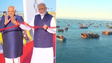 PM Narendra Modi यांच्याकडून देशातील सर्वात लांब पूल 'सुदर्शन सेतू' चं उद्घाटन (Watch Video)