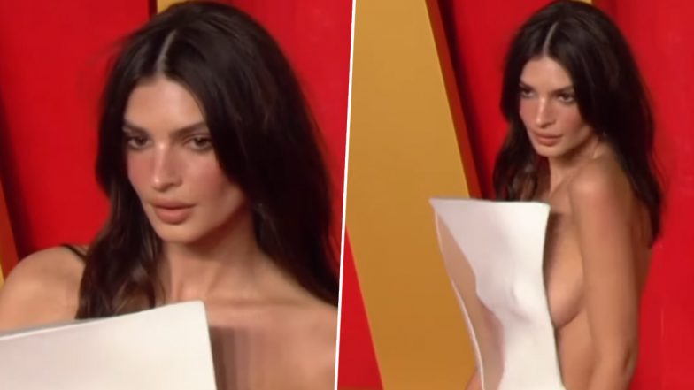 अभिनेत्री Emily Ratajkowski चा Boldest Look पाहून चाहते घायाळ, पाहा व्हिडीओ