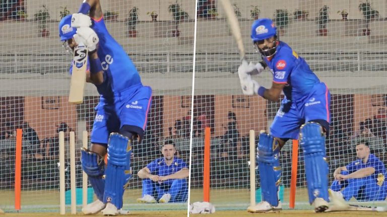 Hardik Pandya Training in Nets: मुंबई इंडियन्सचा कर्णधार हार्दिक पंड्या आयपीएलपूर्वी नेटमध्ये केला कसून सराव