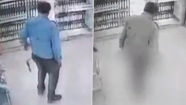 Uttar Pradesh Shocker: सुरक्षा रक्षकाकडून अपघाती गोळीबार, घटनेत स्वत: झाले जखमी, Video Viral