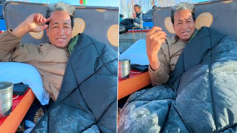 Sonam Wangchuk: मायनस 17 अंश सेल्सिअसमध्ये सोनम वांगचुकचे यांचे उपोषण सुरूच, लडाखला राज्याचा दर्जा देण्याची मागणी