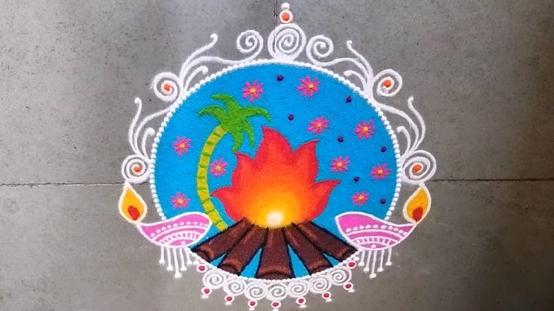 Holika Dahan 2024 Rangoli Designs: होलिका दहनानिमित्त अंगणात काढा 'या' खास रांगोळीच्या डिझाईन्स, पहा व्हिडिओ