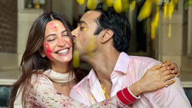Kriti Kharbanda आणि Pulkit Samrat यांनी साजरी केली लग्नानंतरची पहिली होळी; एकमेकांना लावला गुलाल, See Photos