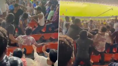 IPL 2024- MI and Gujarat Fans Fight: अहमदाबादच्या नरेंद्र मोदी स्टेडियमवर गुजरात-मुंबई सामन्यादरम्यान गॅलरीत चाहत्यांमध्ये तुंबळ हाणामारी, पहा व्हिडिओ