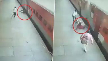 Pune Video: धरभाव ट्रेन पकडताना तरुणाचा तोल गेला; RPF जवानाने वाचवला जीव