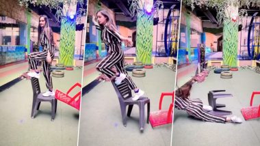 Viral Video: तरुणीला स्टंट करणं पडलं महागात, खुर्ची सरकली आणि तोल गेला, पाहा पुढे काय झाले