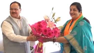 Anuradha Paudwal Meets BJP President: पक्ष प्रवेशानंतर जेष्ठ गायिका अनुराधा पौडवाल यांनी घेतली भाजप अध्यक्षांची भेट