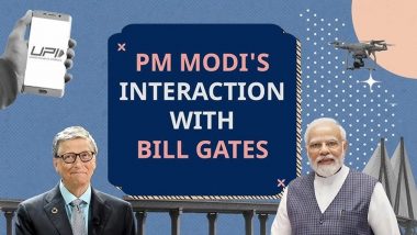PM Modi's Interaction with Bill Gates: पंतप्रधान मोदीं यांची बिल गेट्स यांच्यासोबत बातचीत; एआय, डिजिटल क्रांती, आरोग्यसेवा, महिला शक्ती या विषयांवर खास चर्चा