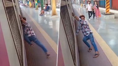 Video Viral: लोकल ट्रेनला लटकून तरुणाचा खतरनाक स्टंट,धक्कादायक Video व्हायरल