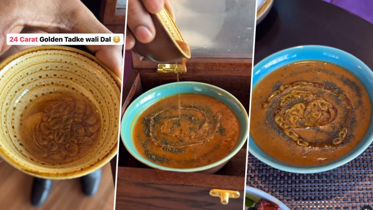 Video- Dal With 24-Carat Gold: 24 कॅरेट सोन्याची तडका डाळ, रेसिपी दुबईत प्रसिद्ध, पाहा व्हिडीओ