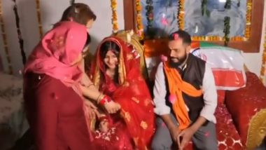 Seema Haider-Like Case in UP: फेसबूक वर ओळख आणि  YouTuber Diwakar Kumar शी लग्न करण्यासाठी  इराणी महिला Faiza आली भारतामध्ये;  साखरपुड्याचा व्हिडिओ  वायरल (Watch Video)