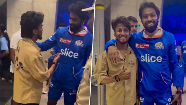 Hardik Pandya ला सापडला त्याचा 'जबरा फॅन', पायाला स्पर्श करत घेतला आशीर्वाद (Watch Video)