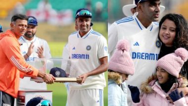 Ravi Ashwin 100 Test Match: 100व्या कसोटीसामन्यासाठी रवी अश्विनला देण्यात आली विशेष कॅप, अश्विनच्या कुंटूबासाठी खास क्षण