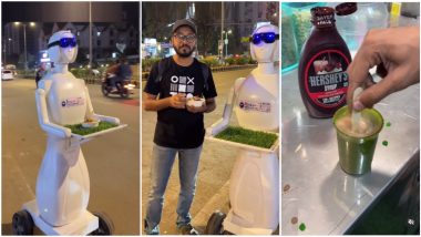 Robot Waiter In Ahmedabad Cafe: अहमदाबाद येथील कॅफेत रोबोट देणार सेवा, इंटरनेटवर Video Viral