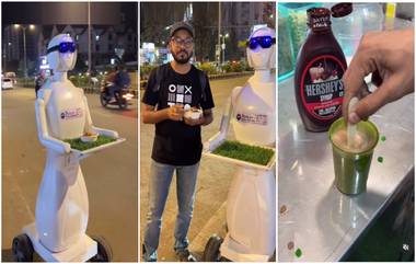 Robot Waiter In Ahmedabad Cafe: अहमदाबाद येथील कॅफेत रोबोट देणार सेवा, इंटरनेटवर Video Viral