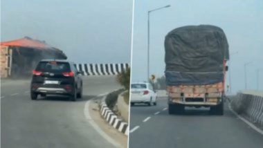 Punjab Accident : भरधाव ट्रकची दुचाकीला धडक, दुचाकीस्वार जागीच ठार; घटनेचा व्हिडिओ व्हायरल (Watch Video)
