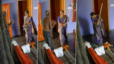 Karnataka Shocker: मंगळुरूमध्ये महिलेची वृद्ध सासऱ्याला काठीने मारहाण, जमिनीवर ढकलले; व्हिडिओ व्हायरल झाल्यानंतर पोलिसांकडून अटक (Video)