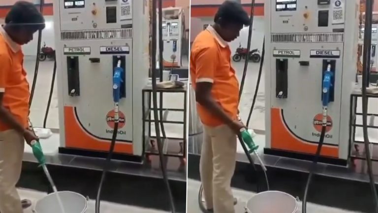 Cheating at Petrol Pump in Telangana: तेलंगणातील वारंगलमध्ये पेट्रोल कर्मचाऱ्याकडून पेट्रोलची चोरी, व्हिडिओ आला समोर