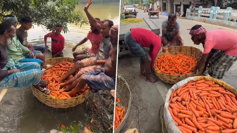 Viral: किसळवाणा प्रकार, गाजर पायाने धुतल्याचा संतापजनक Video व्हायरल