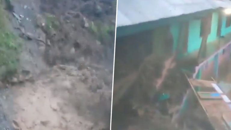 Landslide in Jammu and Kashmir: जम्मू काश्मीर येथील पुंछमध्ये भूस्खलन, अनेक घरांचे नुकसान (Watch Video)