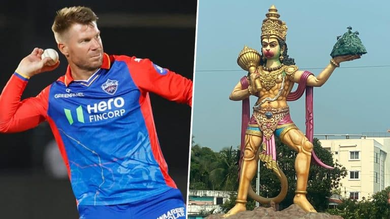 David Warner Shares Photo of Hanuman: डेव्हिड वॉर्नरने त्याच्या विझाग दौऱ्यादरम्यान हनुमानजींच्या मूर्तीचे छायाचित्र शेअर केले, पहा पोस्ट