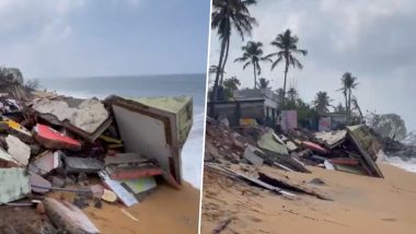 Kerala Weather: केरळमधील कोल्लम शहरात पूरसदृश परिस्थिती, समुद्राचे पाणी घरात घुसले, अनेक घरांचे नुकसान ( Watch Video )