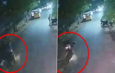 Tamil Nadu Accident Video: तामिळनाडूमध्ये भरधाव  स्कूटर मॅनहोलच्या झाकणाला धडकली; दुचाकीवरील दोन महिला गंभीर जखमी (Watch Video)