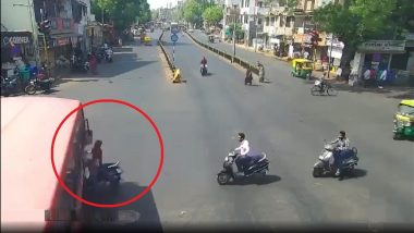 Hit and Run Tragedy: बसने दुचाकीस्वाराला चिरडले; अहमदाबाद येथील घटना CCTV कॅमेऱ्यात कैद (Watch Video)