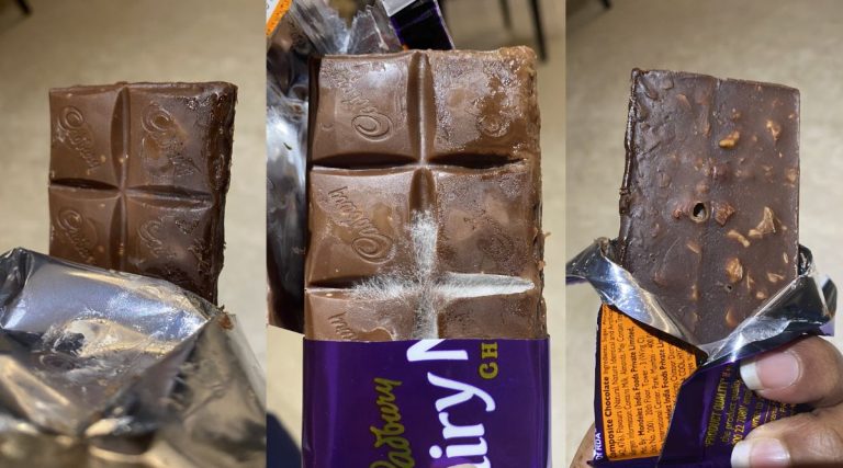 Fungus on Cadbury Dairy Milk: कालबाह्य तारखेपूर्वीच कॅडबरी डेअरी मिल्क चॉकलेटवर बुरशी; रॅपर उघडताच व्यक्तीला बसला धक्का (See Photos)