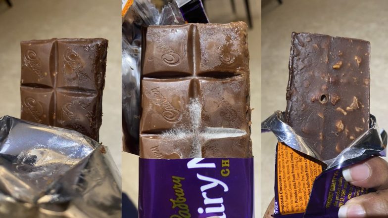 Fungus on Cadbury Dairy Milk: कालबाह्य तारखेपूर्वीच कॅडबरी डेअरी मिल्क चॉकलेटवर बुरशी; रॅपर उघडताच व्यक्तीला बसला धक्का (See Photos)