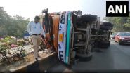Traffic Jam on Navi Mumbai-Thane Belapur Road: ट्रक उलटल्याने अपघात; नवी मुंबई-ठाणे बेलापूर रोडवर वाहतूक कोंडी (Watch Video)