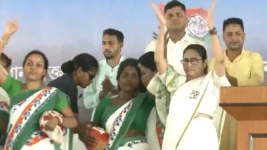 Mamata Banerjee Dance Video:  पश्चिम बंगालच्या मुख्यमंत्री ममता बॅनर्जी यांनी सभेदरम्यान महिलांसोबत स्टेजवर केला डान्स