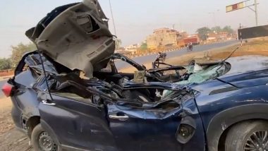 Uttar Pradesh Accident: दिल्ली-लखनऊ महामार्गावर दोन वाहनांच्या धडकेत भीषण अपघात; सहा जणांचा मृत्यू(Watch Video)