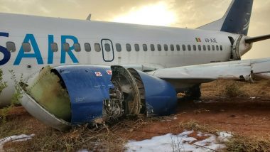Plane Crashes Off A Runway: सेनेगलमध्ये मोठा विमान अपघात; Boeing 737 धावपट्टीवरून कोसळले, अनेकजण जखमी (Video)