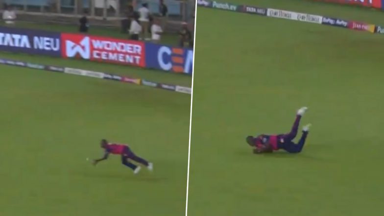 RR vs RCB, IPL 2024 Eliminator: हवेत उडी मारताना Rovman Powell ने पकडला फॅफचा अप्रतिम झेल, RCB चा कर्णधारही झाला शाॅक, पाहा व्हिडिओ