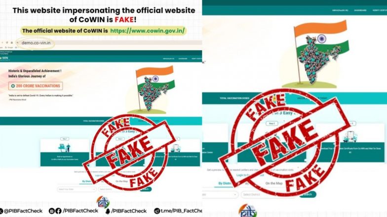 PIB Fact Check: बनावट 'CoWIN' वेबसाइटपासून सावध रहा; होऊ शकते मोठे नुकसान, जाणून घ्या सविस्तर