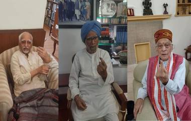 Delhi Home Voting Facility For LS Voting 2024: दिल्ली मध्ये Mohammad Hamid Ansari, Dr Manmohan Singh, Dr Murli Manohar Joshi यांनी घरातून बजावला मतदानाचा अधिकार