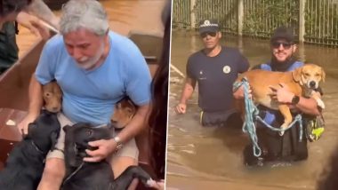Brazil Flood Viral Video: ब्राझील च्या पुरात जेव्हा एकमेकांपासून दुरावलेले श्वान पुन्हा मालकाला भेटतं; पहा हृद्यस्पर्शी व्हिडिओ (Watch Video)