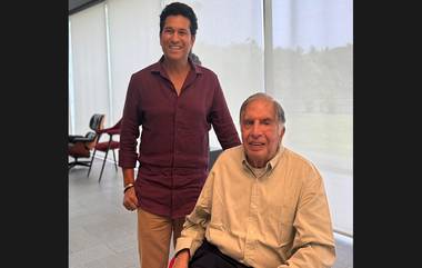 Sachin Tendulkar Meets Ratan Tata:  सचिन तेंडुलकरने घेतली उद्योगपती रतन टाटा यांची भेट, मास्टर ब्लास्टरने शेअर केले फोटो