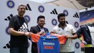 BCCI Unveils India's New Jersey: ICC T20 विश्वचषकापूर्वी रोहित शर्माने लाँच केली टीम इंडियाची नवी जर्सी, जय शाह उपस्थित, पाहा व्हिडिओ.