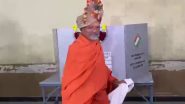 Lok Sabha Election 2024: मतदानापूर्वी EVM मशीनला घातला हार; शांतिगिरी महाराजांचा व्हिडीओ तुफान व्हायरल (Watch Video)