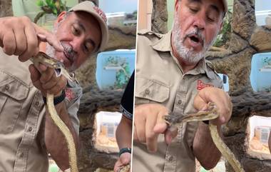 Rare Tow Headed Snake Spotted in US Zoo:यूएसमधील प्राणिसंग्रहालयात आढळला दुर्मिळ दोन डोक्याचा साप,व्हिडिओ होतोय व्हायरल