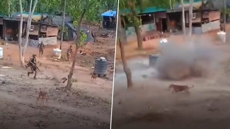 Naxal Attack Caught on Camera: छत्तीसगडमध्ये पोलिस कॅम्पवर नक्षवाद्यांवर हल्ला, लाइव्ह व्हिडिओ आला समोर (Watch Video)