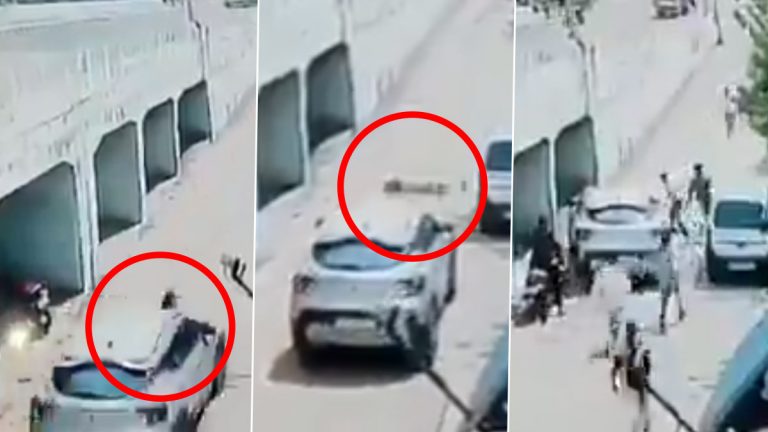 Madhya Pradesh Accident: रस्ता ओलांडताना भरधाव कारची मुलीला धडक, घटना CCTV कैद (Watch Video)