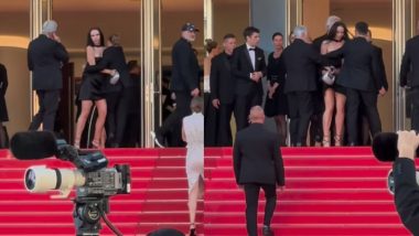 Model Sues Cannes Film Festival: कान फिल्म फेस्टिव्हलमध्ये रेड कार्पेटवर मॉडेलसोबत गैरवर्तन; महिलेने दाखल केली तक्रार, नुकसानभरपाई म्हणून 100,000 युरोची मागणी (Watch Video)