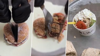 Burger Ice Cream Rolls: चर्चेत असलेल्या बर्गर आईस्क्रीम रोलवर खाद्यप्रेमीच्या संतप्त प्रतिक्रीया; पाहा नेटकरी काय म्हणाले (Watch Video)